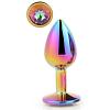 Массажер для анальной стимуляции из металла Gleaming Love Multicolour Plug Small цвет белый цена 1365 руб