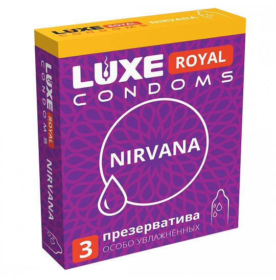 Luxe Royal Nirvana Презервативы гладкие с увеличенным количеством силиконовой смазки