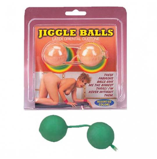 Вагинальные шарики Jiggle Balls цвет зеленый
