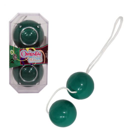 Вагинальные шарики Oriental Duotone Balls Green цвет зеленый